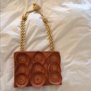 Elegant Tan Woven Women's Bag